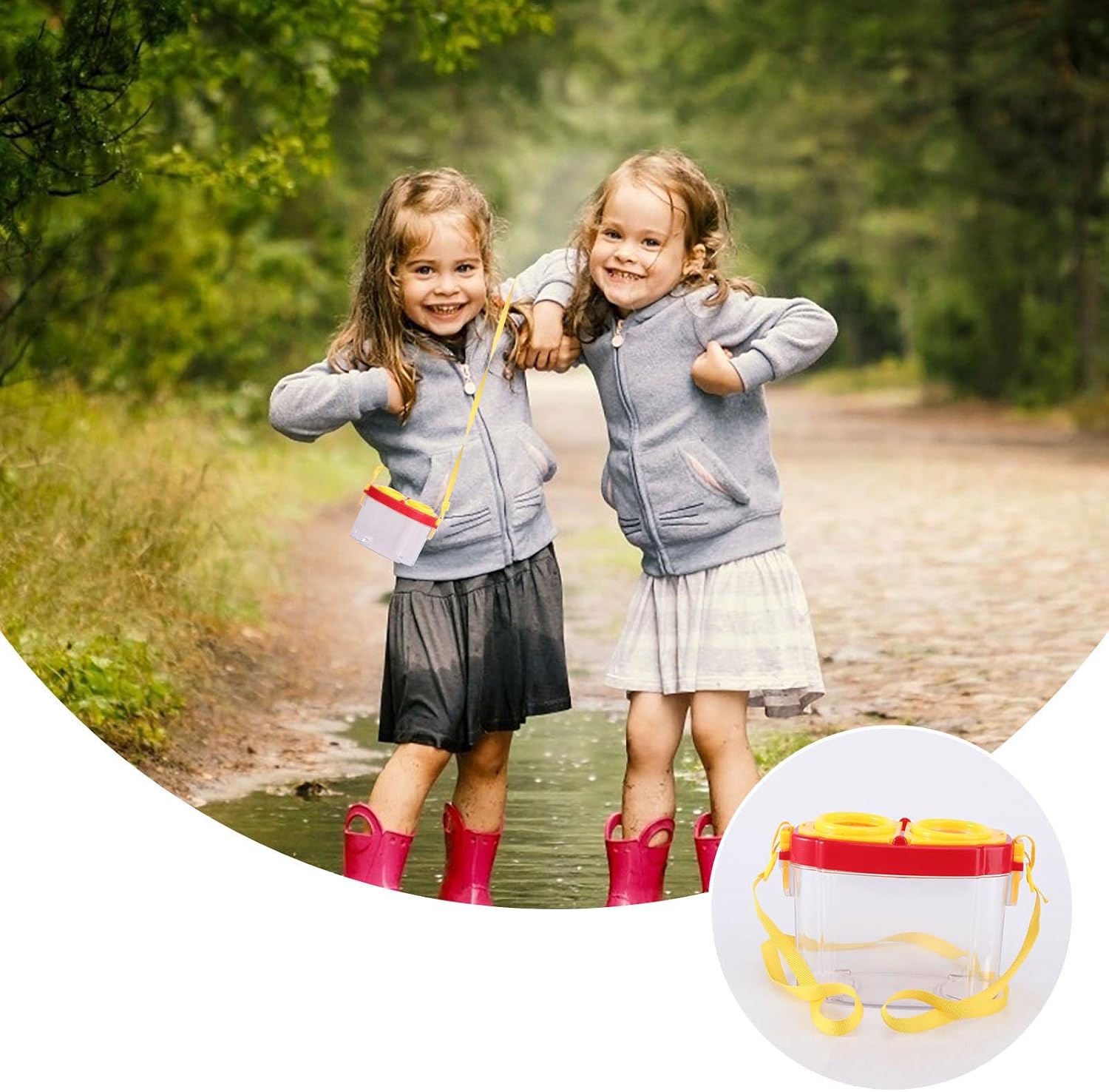 Hemoton 2pcs Insect Observation Boxes with Magnifying Lids for Outdoor Exploration, Abs Material Collecting Boxes for Dragonflies and Butterflies, Stimulate Interest in Nature Random Color