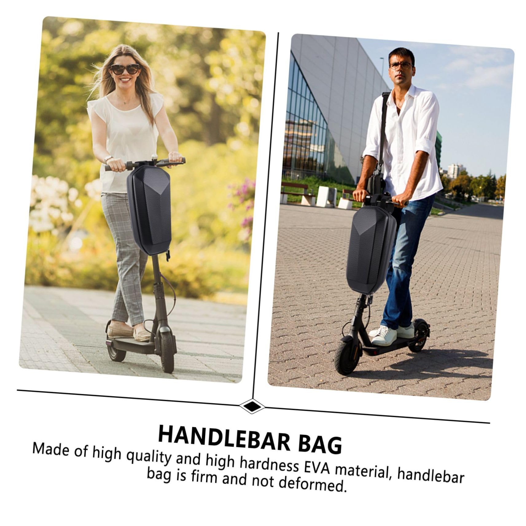 ibasenice Autotasche Aufbewahrungstasche für Elektroroller Scooter-Rucksack Lagerung handytasch pocksocket für Handy Fahrradlenkertasche wasserdichte Aufbewahrungstasche für Roller Eva Black