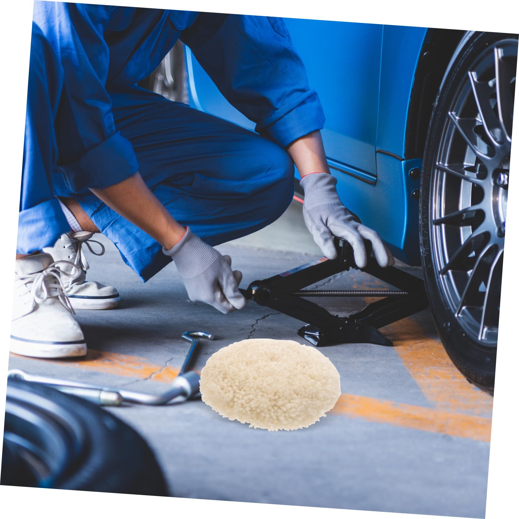 GLEAVI 5pezzi Disco Di Lucidatura Lana Per Macchine Rotative Da Tampone Polisher Per Pulizia e Lucidatura Di Auto Mobili e Piccole Parti