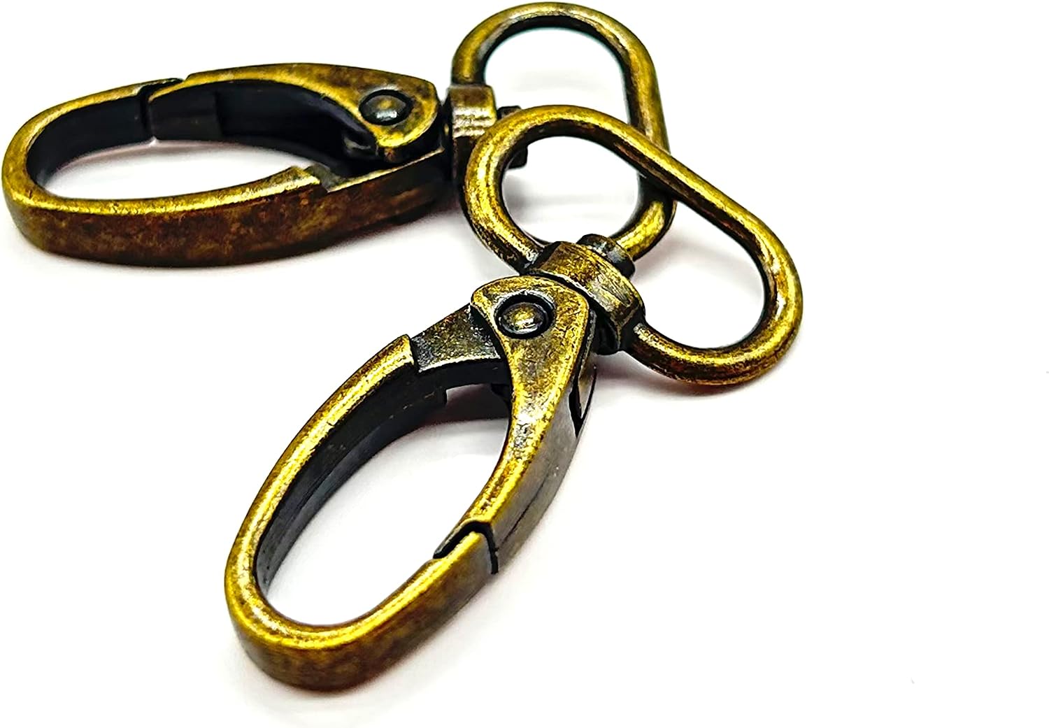 Swivel Lobster Clasps 1 inch Metal Swivel Snap Hooks for Purse Bag Silver | Oval Push Gate Clips Clasp Swivel Snap Hooks for Dog Collars Crossbag Handbag Keychain Lanyard Strap Craft Making
