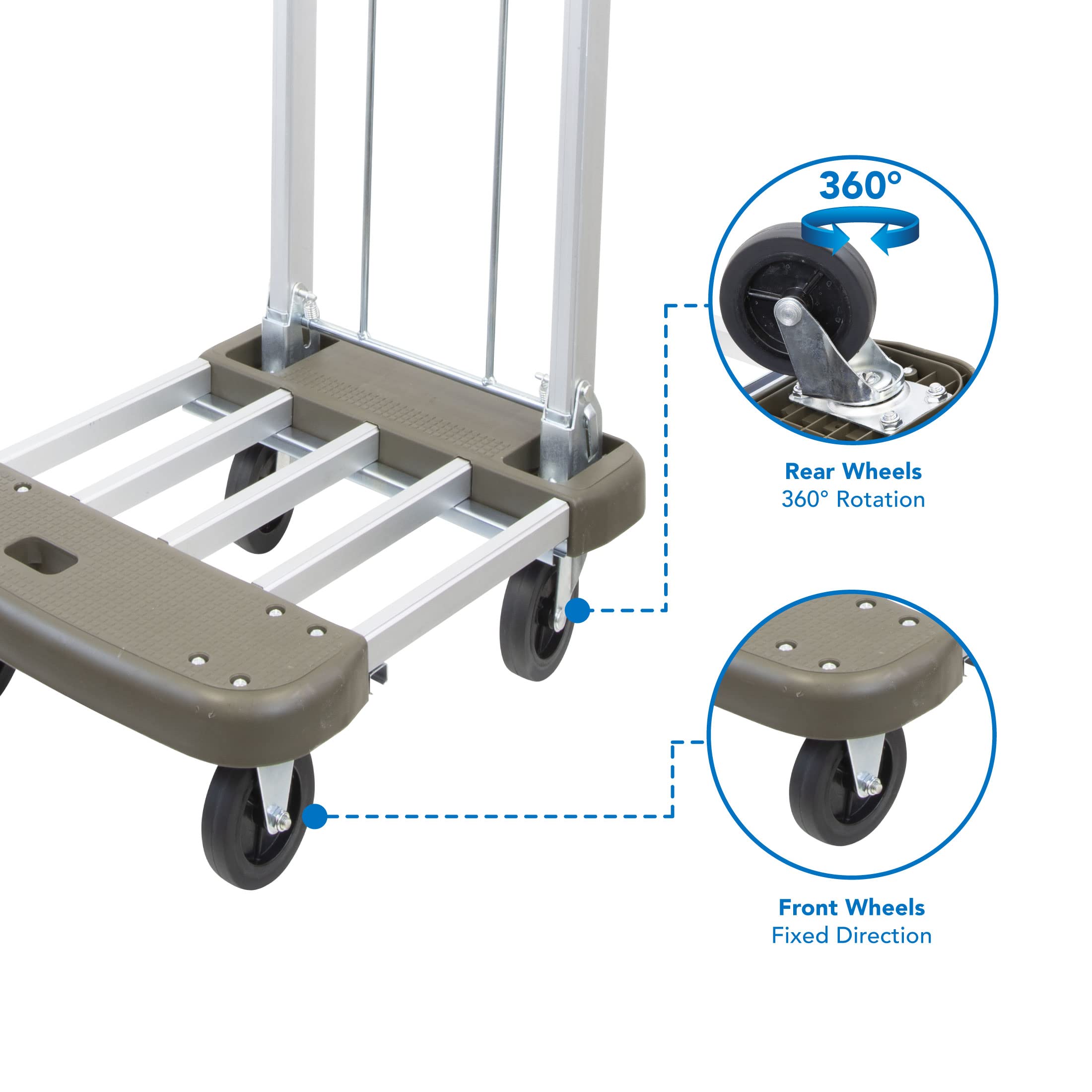 Mount-It! Folding Platform Truck - Heavy Duty Dolly -9
