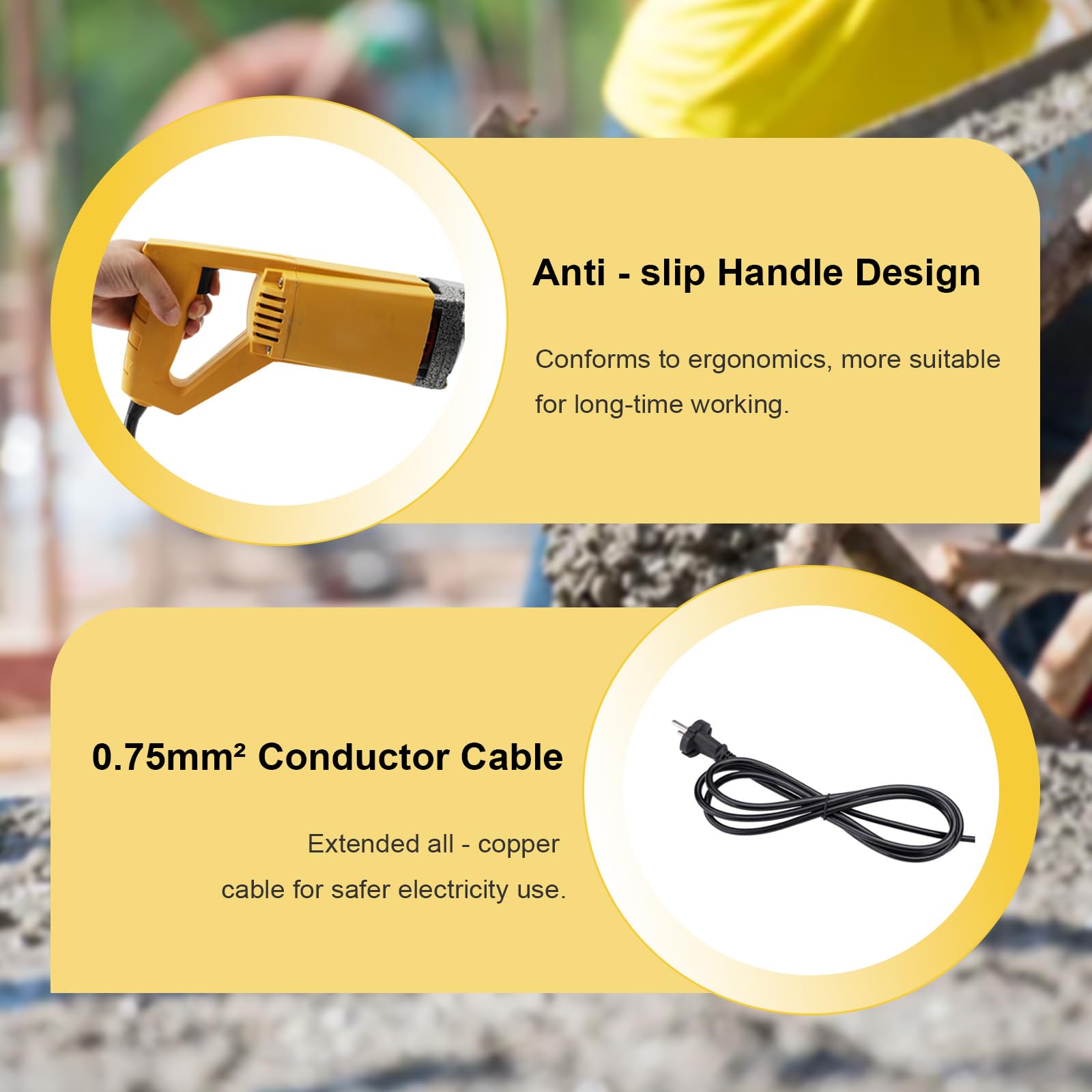Electric Concrete Vibrator - 800W Powerful Tool -4