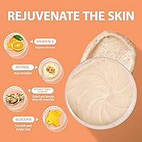 Vista 5 de Exfoliante facial de vitamina C y retinol, exfoliante facial, lavado facial con vitamina C, exfoliante corporal de microdermoabrasión para cabello