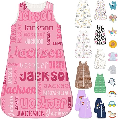 Saco de dormir personalizado para bebé, manta de 0 a 6 meses, manta personalizada con nombre para regalos de bebé niña niño, Nombre