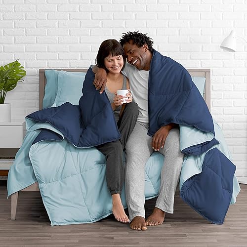 Miniatura 3 de Juego de edredón y sábanas de 5 piezas, 100% algodón egipcio de 500 GSM, relleno para todas las estaciones, edredón reversible alternativo (tamaño