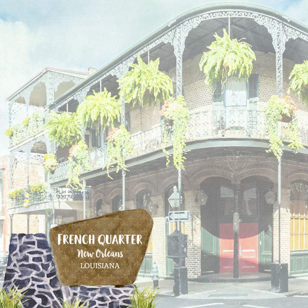 Scrapbook Customs 39681 Louisiana French Quarter New Orleans 12x12 Double-Sided Scrapbook Paper - 1 Sheet image 2