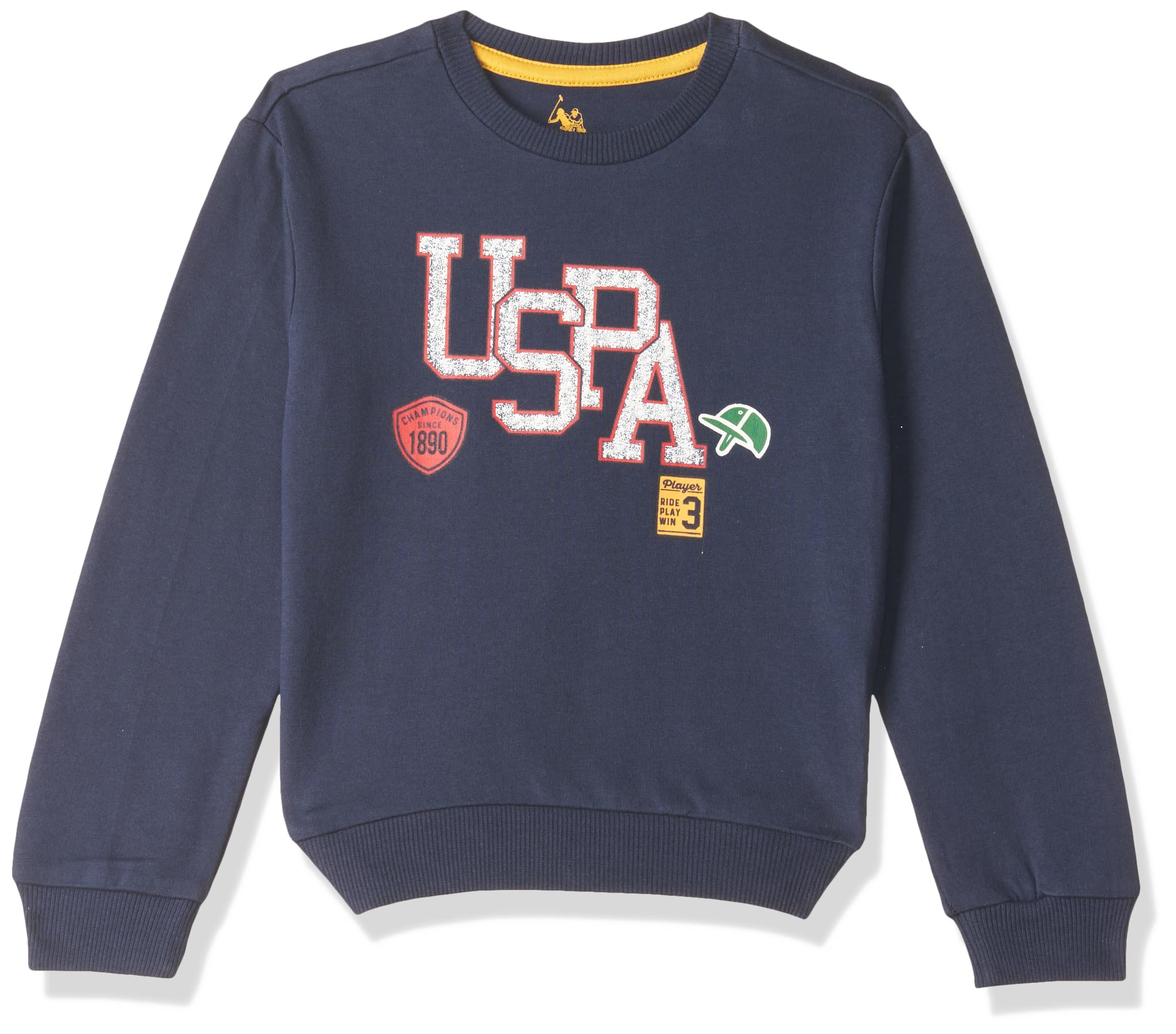 U.S. Polo Assn. Kids Regular fit Cotton Crew Neck Sweatshirts-picture-27