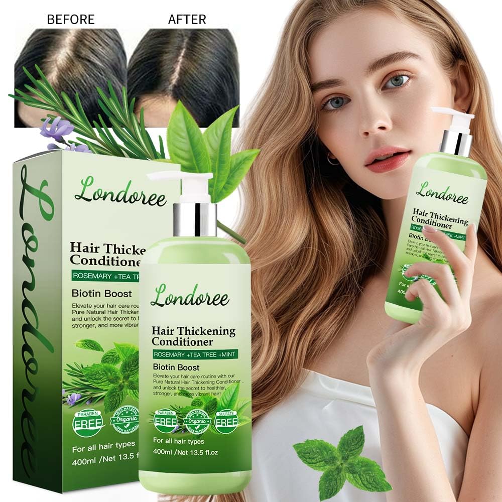 Rosemary Hair Growth Conditioner - Thickening & Re-Growth Formula for Men & Women,13.5 fl OZ (400ml) Mint Strengthening Rosemary Conditioner with Tea Tree For Hair Loss (Rosemary Conditioner)