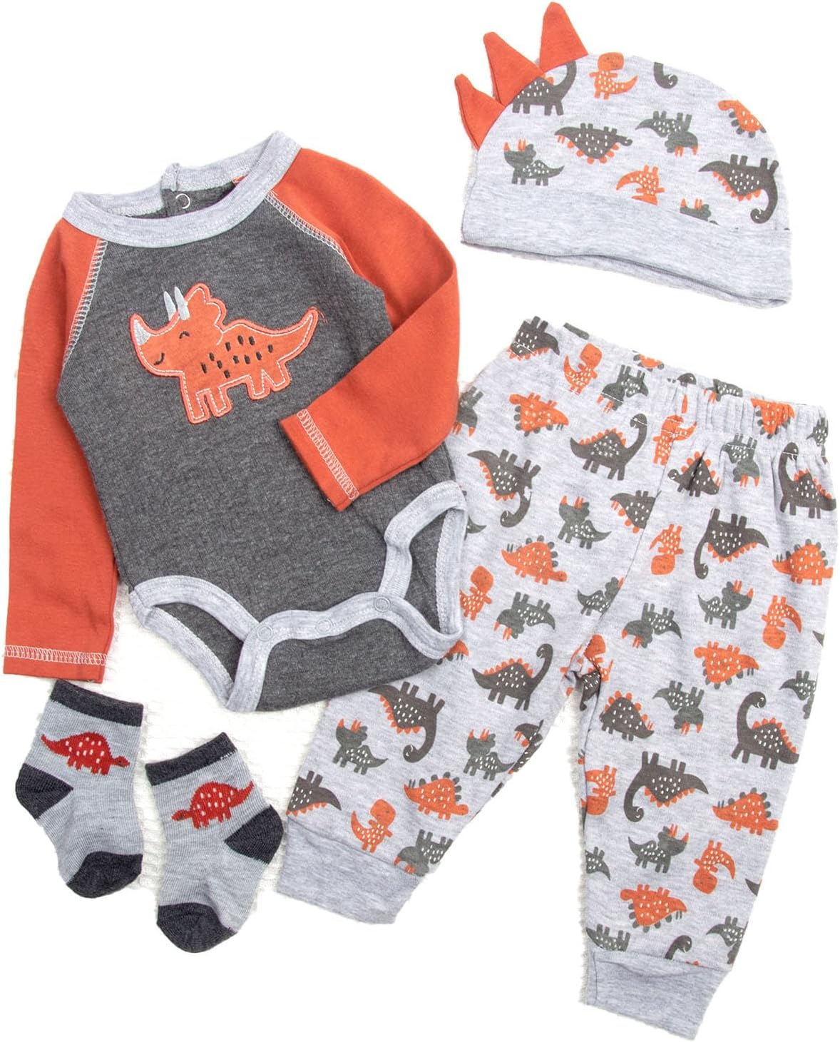 Reborn Baby Doll Clothes 20-22 Inch Girl&Boy Newborn Doll Outfits Romper Trousers Hat 4 Pieces Set Baby Dolls Accessories