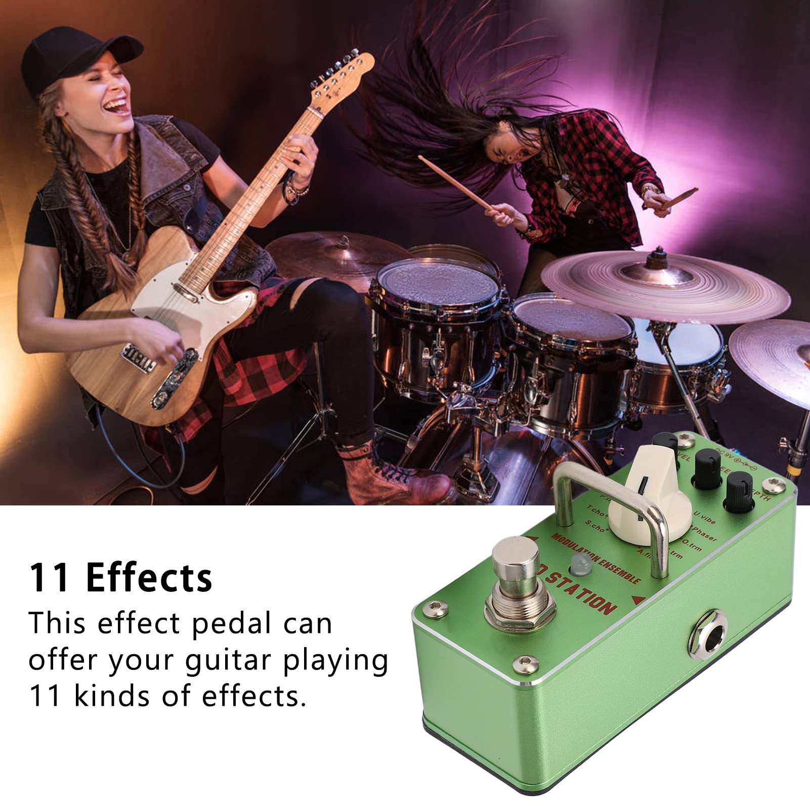 Pedale per Chitarra Multieffetto, Pedale per Chitarra Pedale per Effetti per Chitarra Pedale per Effetti per Chitarra 11 Effetti di Modulazione per Chitarra Elettrica