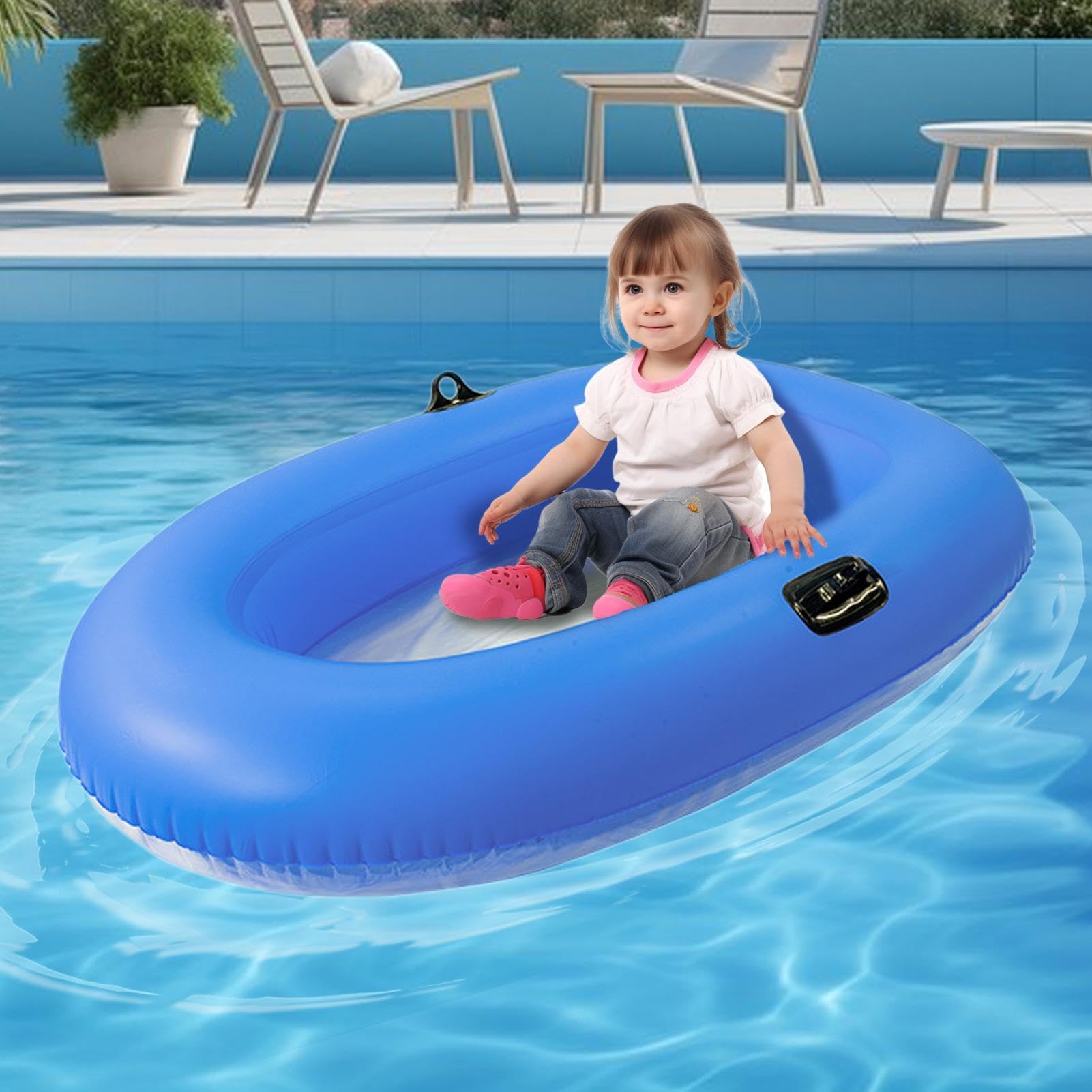 Bateau gonflable à transparent | PVC respectueux de l'environnement, 160 x 110 cm, capacité de 80 kg | Kayak de piscine avec fenêtre de visualisation | Radeau flottant pour et adultes