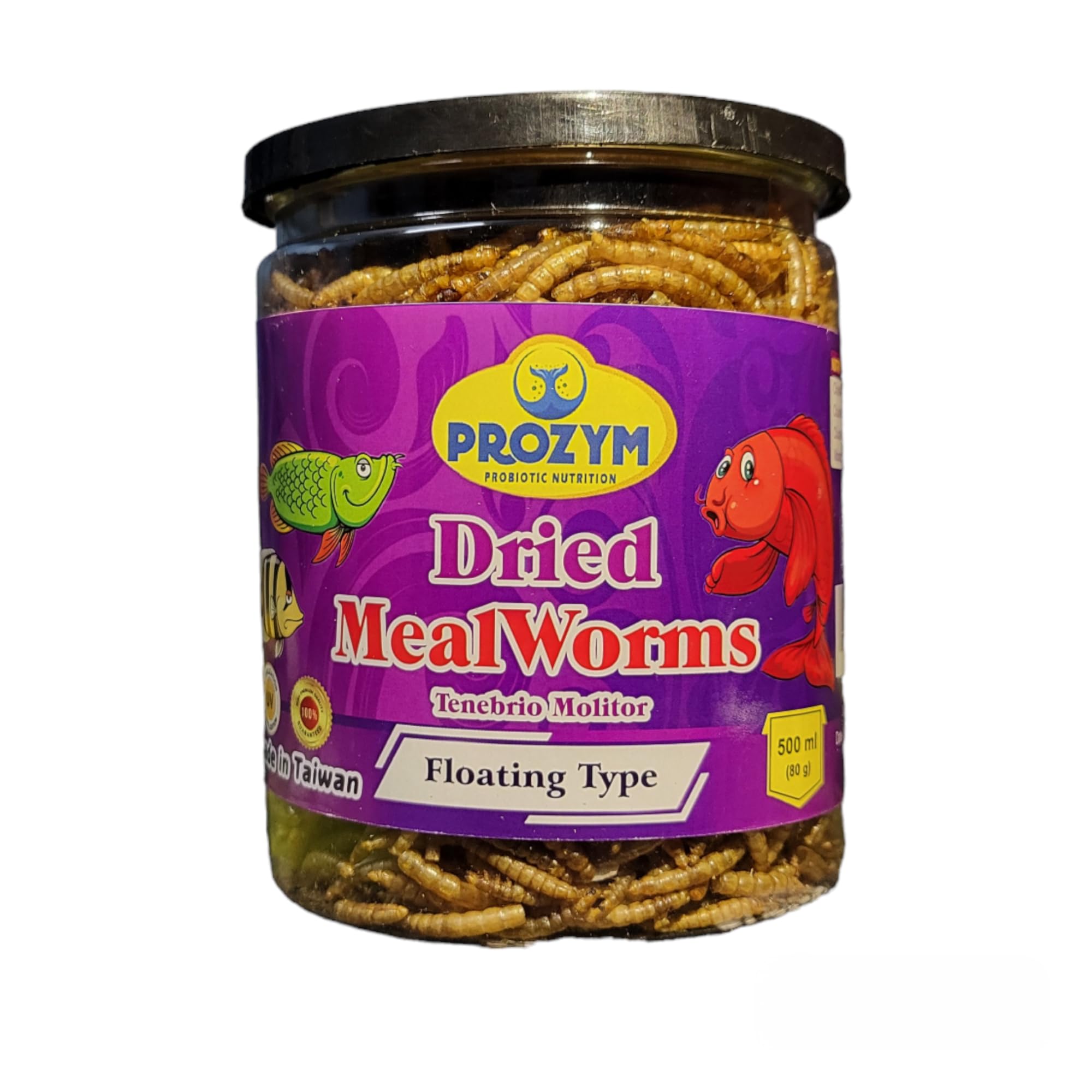 PROZYM Dried mealworms | Treat Food for Aquarium Fishes Like Flowerhorn, Arowana, and Birds, Finches, Reptiles, Monkeys and Other Pets | UV Sterilized | Aquawiz India (500ml (80g)) (B0DDHNTQYY) Amazon Price History, Amazon Price Tracker