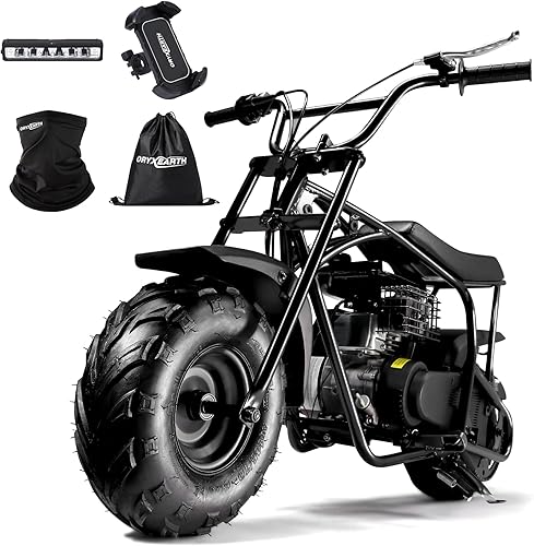 Miniatura 17 de Oryxearth Mini moto de cross para niños, 105 CC de 4 tiempos para niños, a gasolina, con bolsillo todoterreno con aprobación EPA, soporta