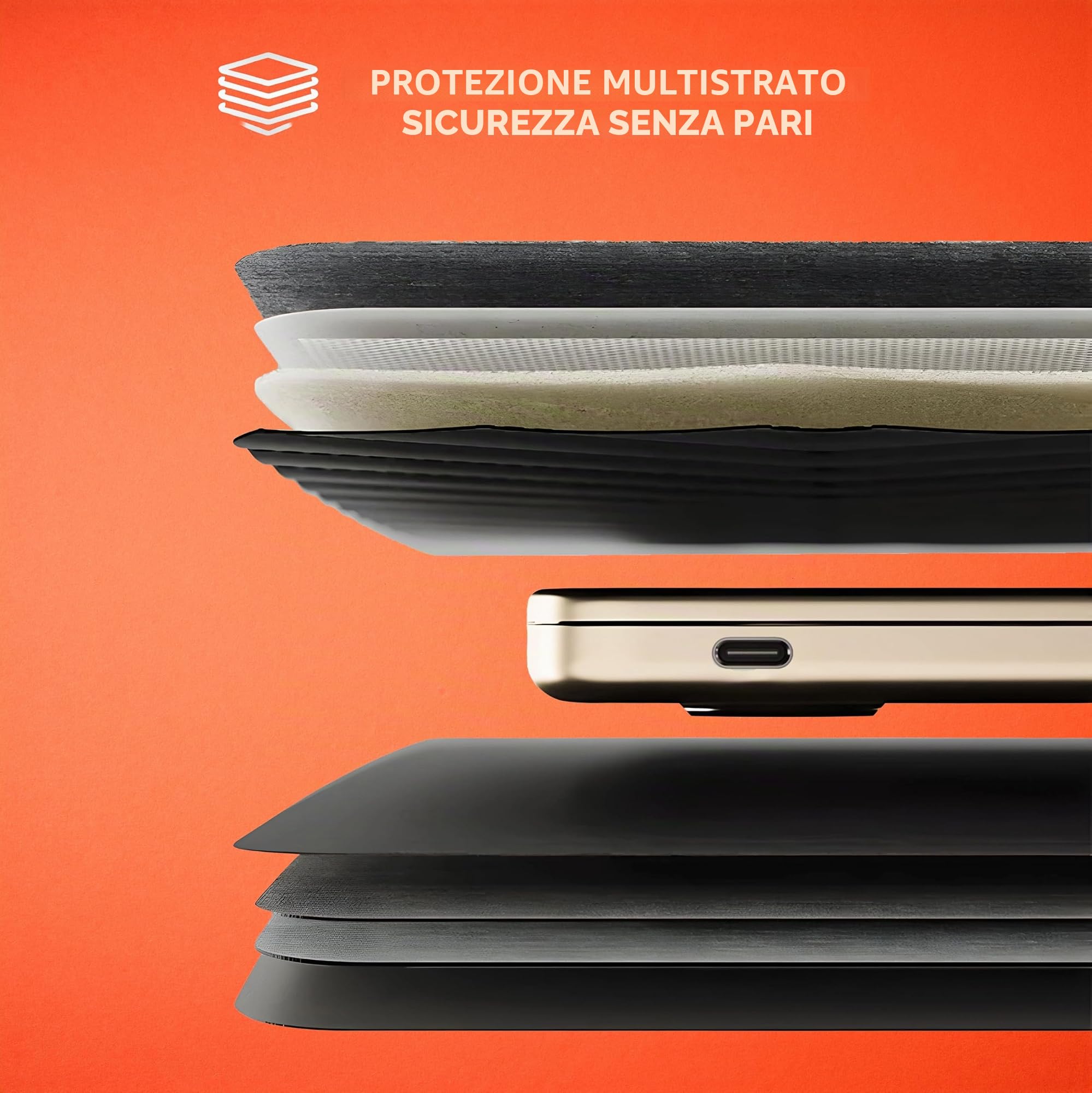Custodia per laptop con ricarica wireless, custodia in pelle 4 in 1, tappetino per mouse e deskpad, ricarica rapida per telefoni e auricolari, protegge il computer portatile, compatibile con laptop da