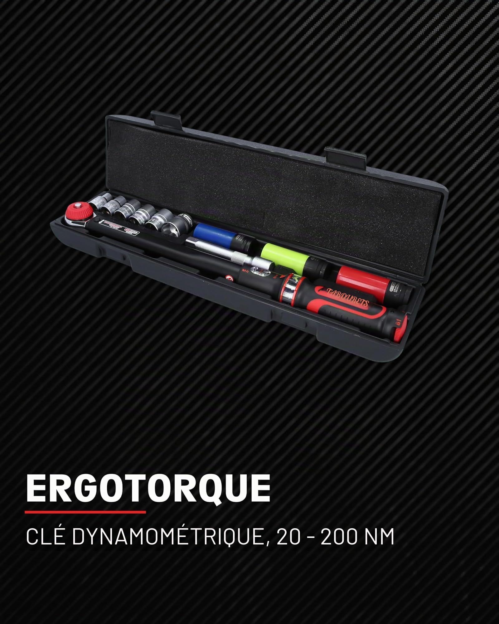 KS TOOLS 1/2" Jeu de clés dynamométriques ERGOTORQUE, 20-200Nm, 11 pièces