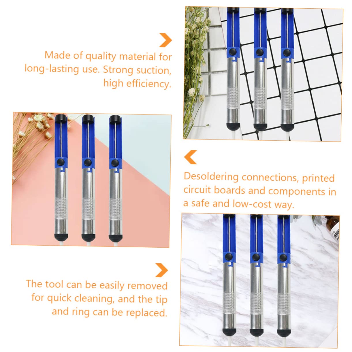 Balacoo Soldering Sucker Tool 10pcs Tin Extractor Pen for Quick Solder Removal and Circuit Board Repair