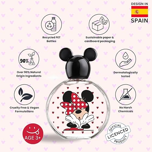 Miniatura 2 de Minnie Mouse, Disney, Fragancia, para niños, Eau de Toilette, EDT, 3.4oz, 3.4 fl oz, perfume, aerosol, hecho en España, por Air Val International