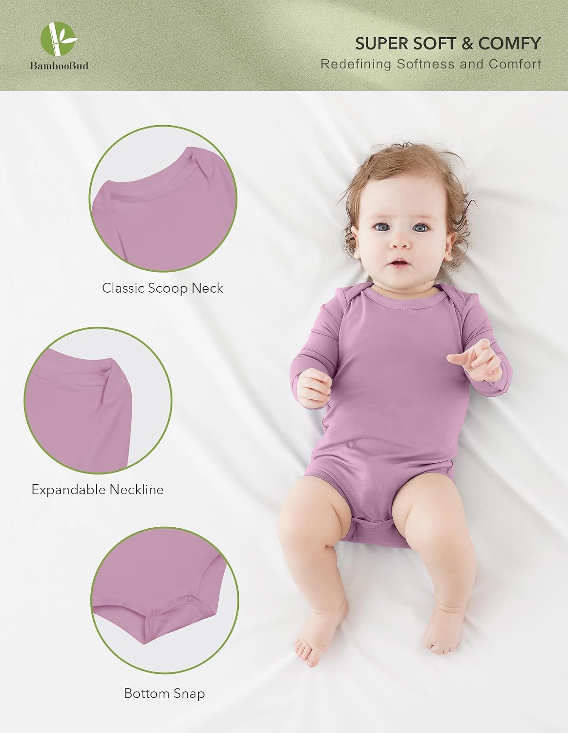 Baby Bodysuits Unisex Bodysuit Boys Girls Clothes Snap Viscose from Bamboo Infant Toddler Wear NB-24Months