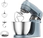 Kenwood Go Collection KZM35.000GY Planetaria con Design Salvaspazio, Impastatrice Compatta con Ciotola da 4L, 3 Strumenti di miscelazione, 6 Velocità