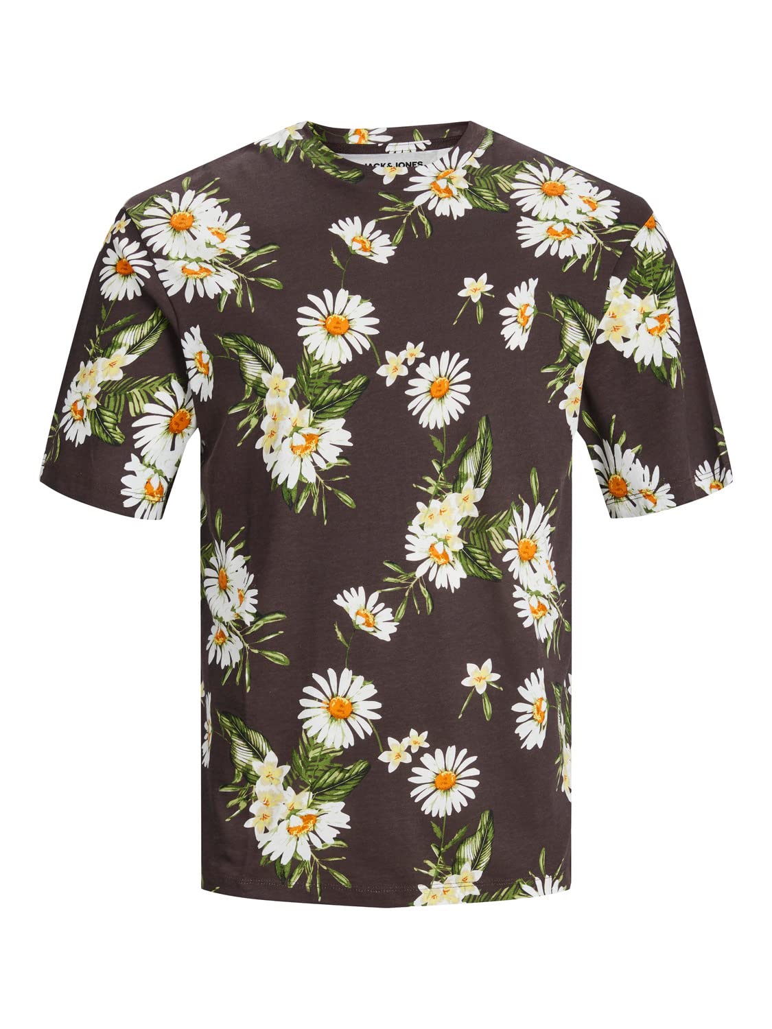 JACK & JONESMen's Flores All Over Print Short-Sleeves Crew Neck T-Shirt