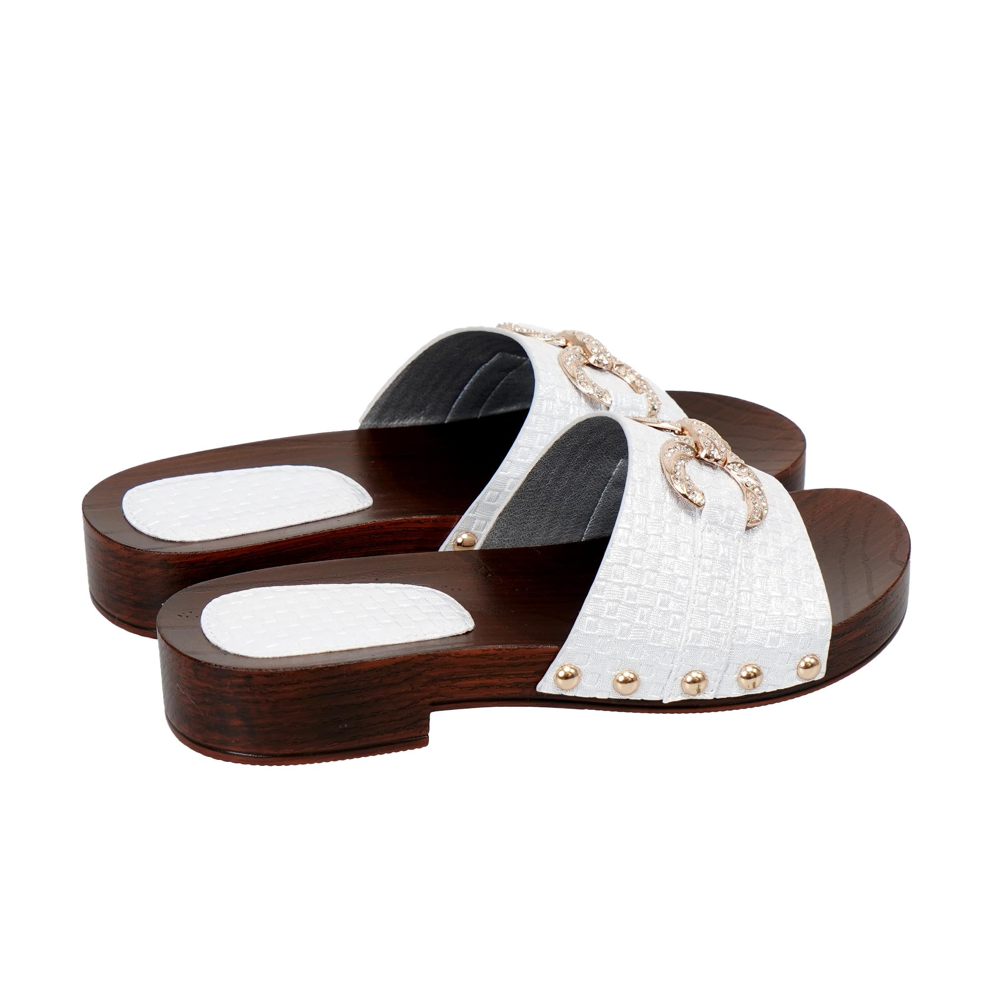 JOMIX Sandali Donna Estivi Eleganti con Morsetto Metallo e Tacco Basso Quadro Comode Scarpe Aperte e Ciabatte con Zeppa Leggere e Traspiranti per Ufficio e Città