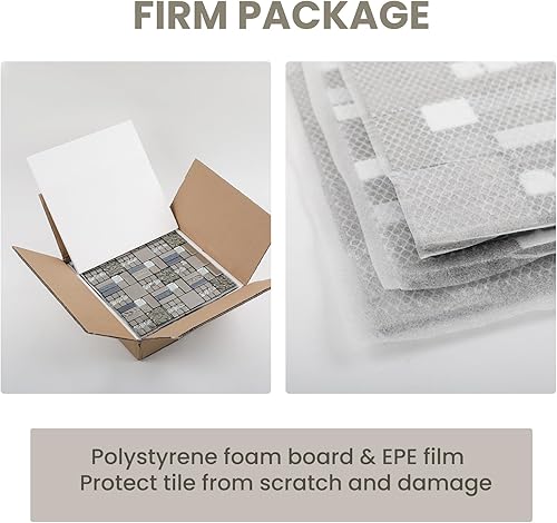 Miniatura 6 de Adedeo Mosaico de vidrio gris y plateado de 12 x 12 pulgadas para pared de baño de cocina (paquete de 5, 5 pies cuadrados)