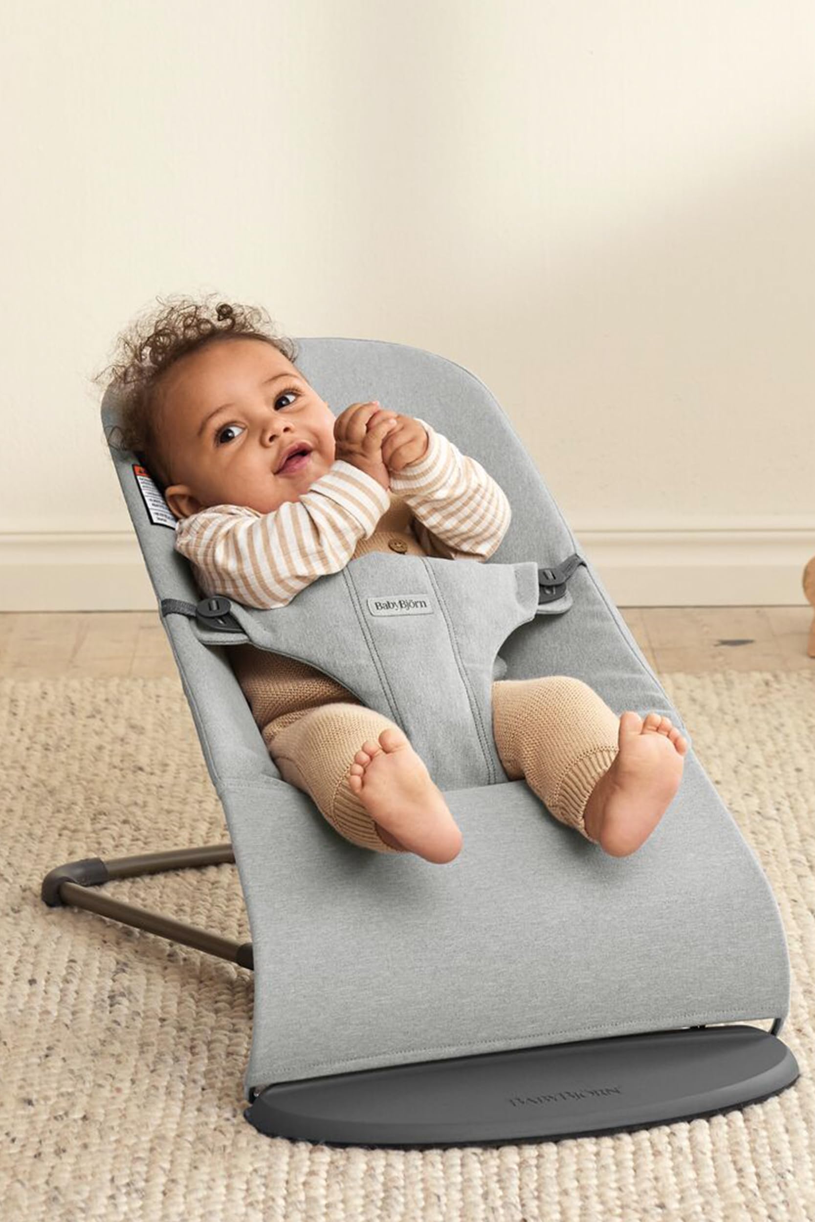 Amazon.com : BabyBjörn Bouncer Bliss, Woven Mélange, Light Grey