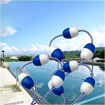 Swimming Pool Safety Rope And Float Kit, Pool Deep End Divider 25 Feet 35 Ft 30 Ft 20ft, Floating Pool Safety Divider Swim Lane Line, Portable Reusable Floating Barrier With Hooks100ft/30.5m