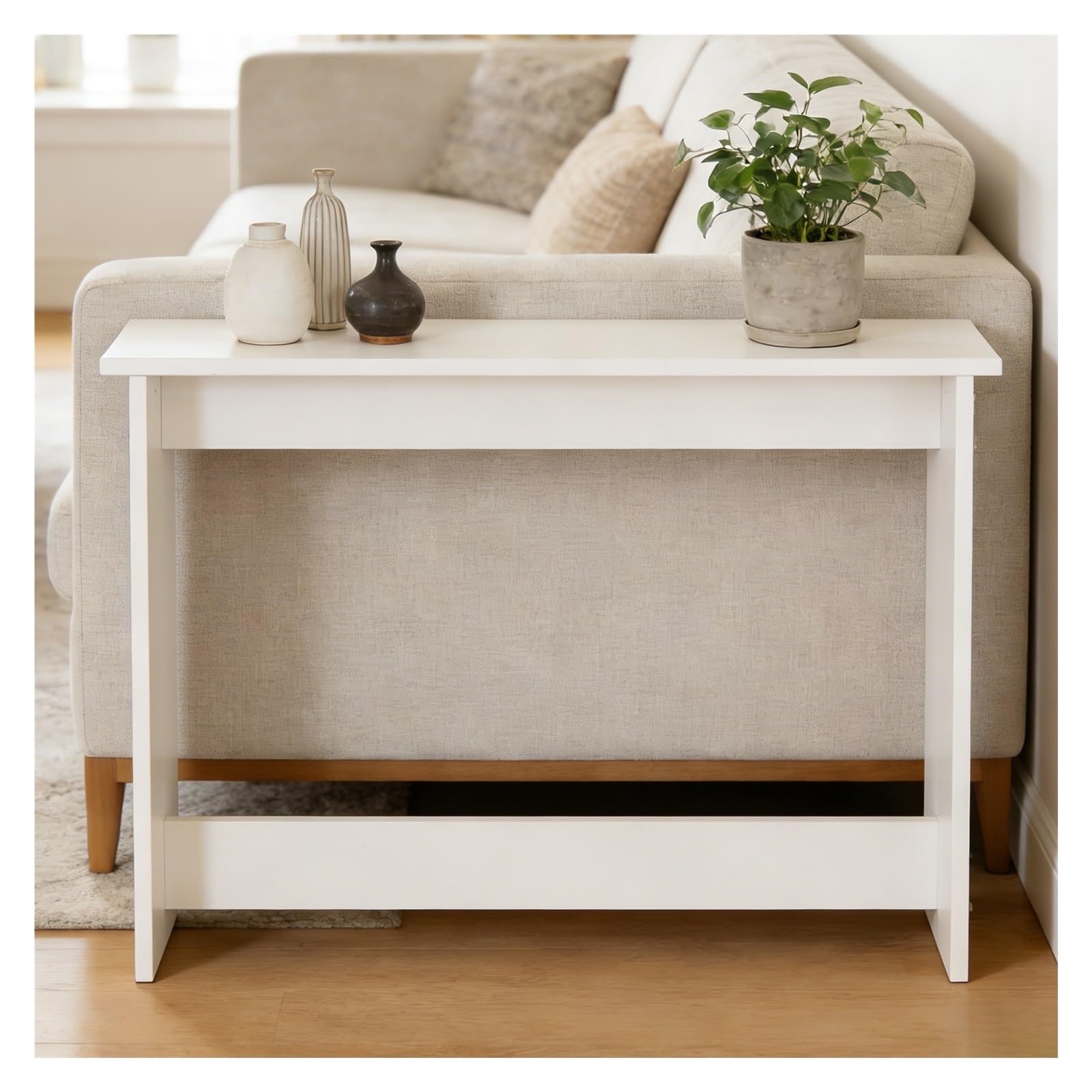 Mesa de entrada estrecha de almacenamiento maximodetras del sofa estante compacto