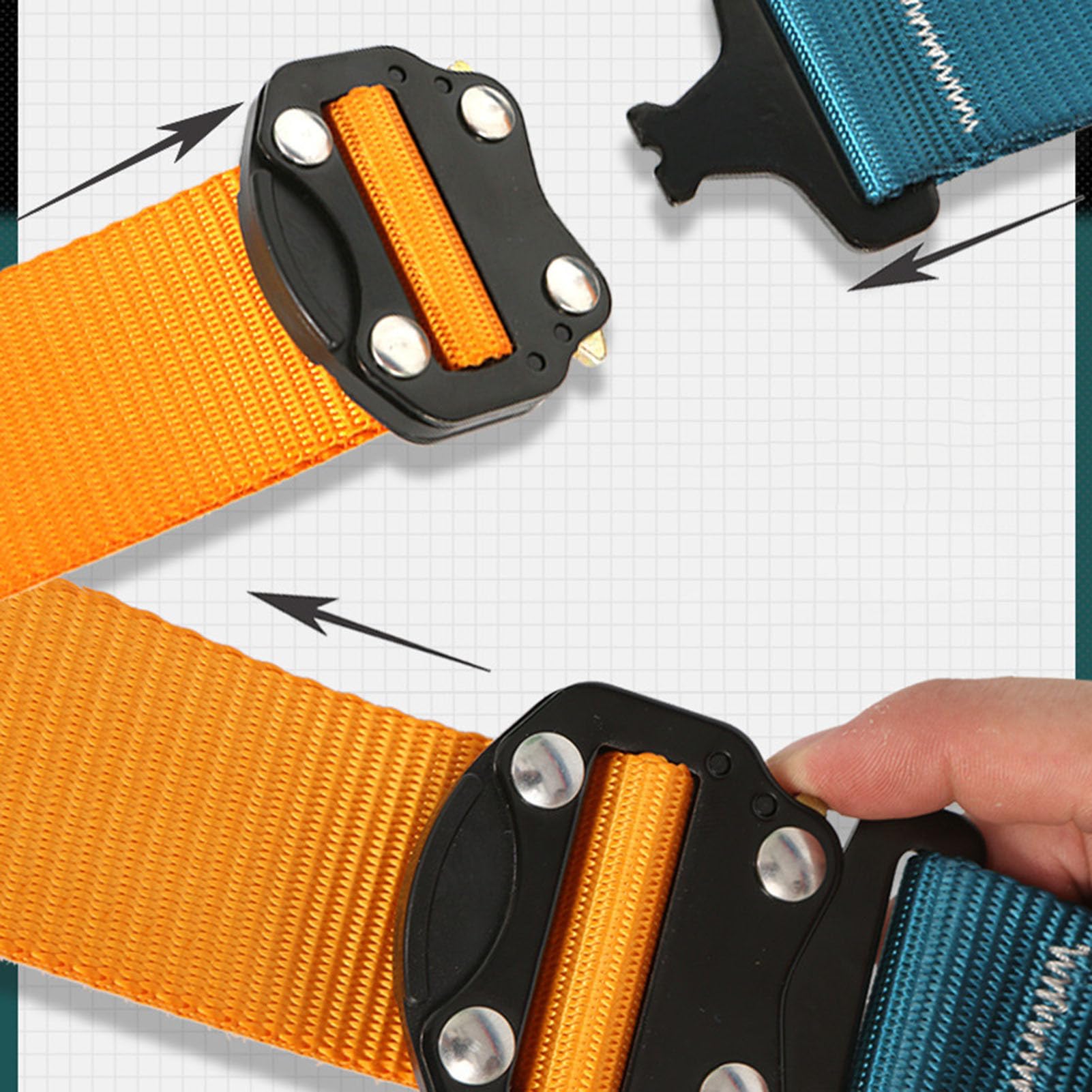 Harnais de sécurité de chantier Longe ergonomique avec absorbeur d'énergie