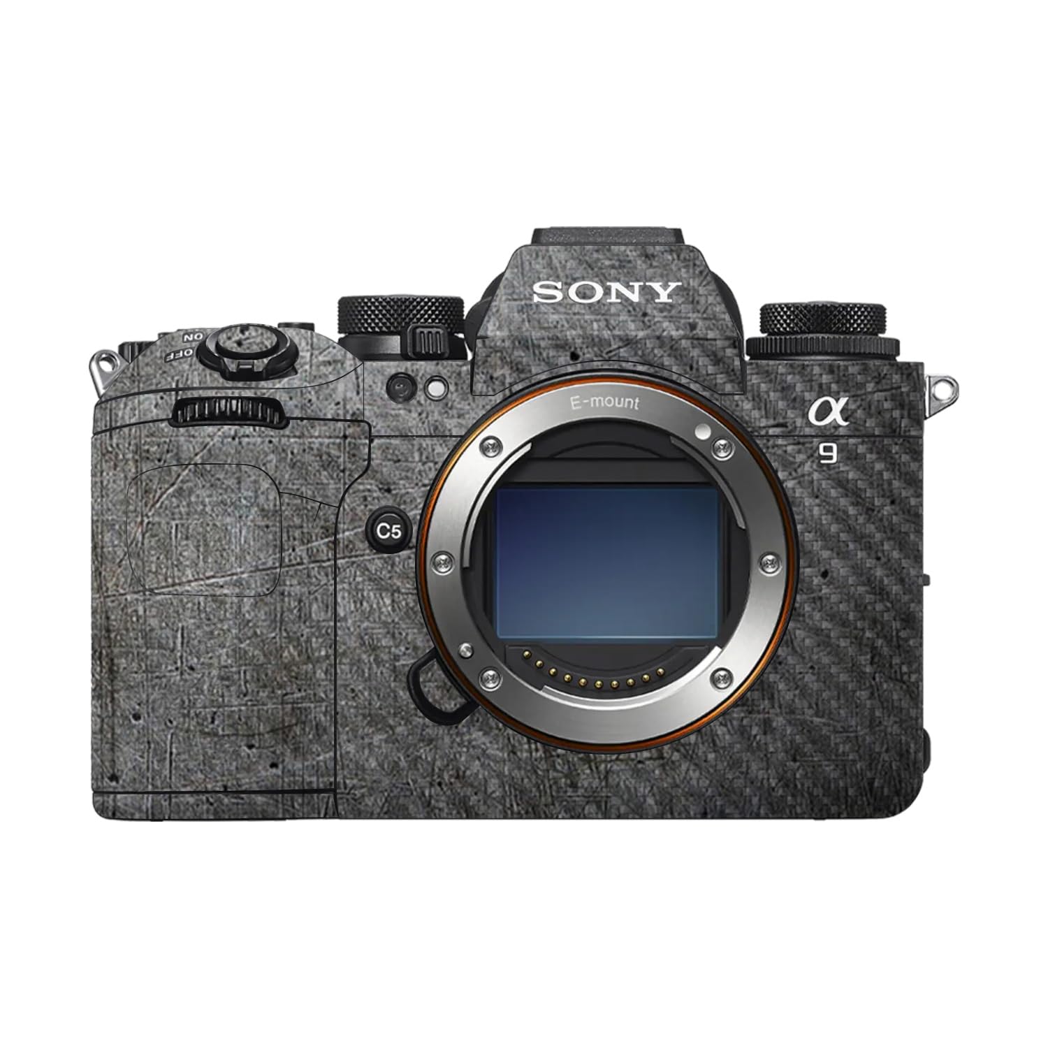 Carbon Fiber Camera Skin Compatible with Sony Alpha 9 III (2024) - Scratched Up - Premium 3M Vinyl Protective Wrap Decal Cover - Easy to Apply | Crafted in the USA by MightySkins