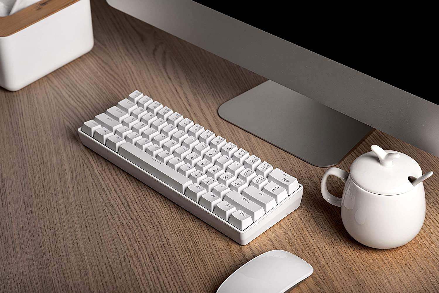 DGG YK600 RGB 60 Compact Mechanical Keyboard,Wired and Wireless Dual