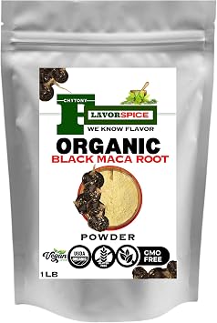 Raw Peruvian Organic Black Maca Powder 1LB | for Men & Women Vegan Superfood, Gluten Free & Non GMO