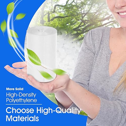 Miniatura 4 de Bolsas de basura de 8 galones, bolsas de basura para el hogar, cocina, baño, oficina, dormitorio, color blanco, sin perfume, 110 unidades