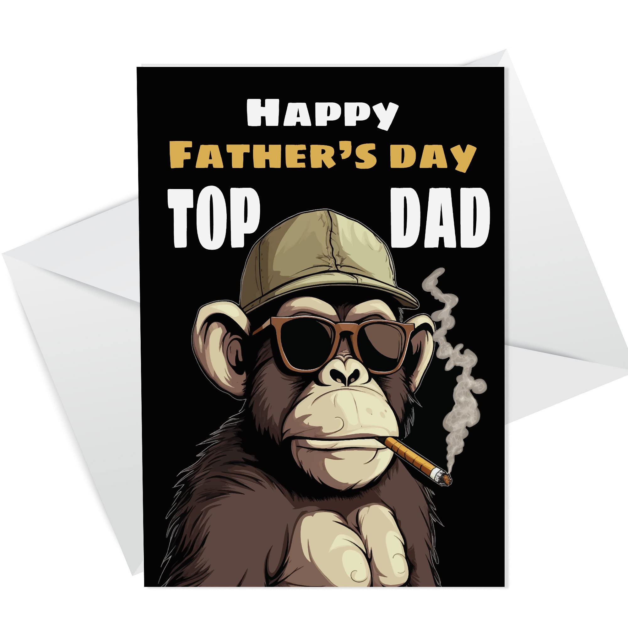 RED OCEAN Top Dad Father's Day Card - Funny Fathers Day Card For Dad - Father's Day Card From Daughter Son - Novelty Fathers Day Card - Joke Humour Card For Dad