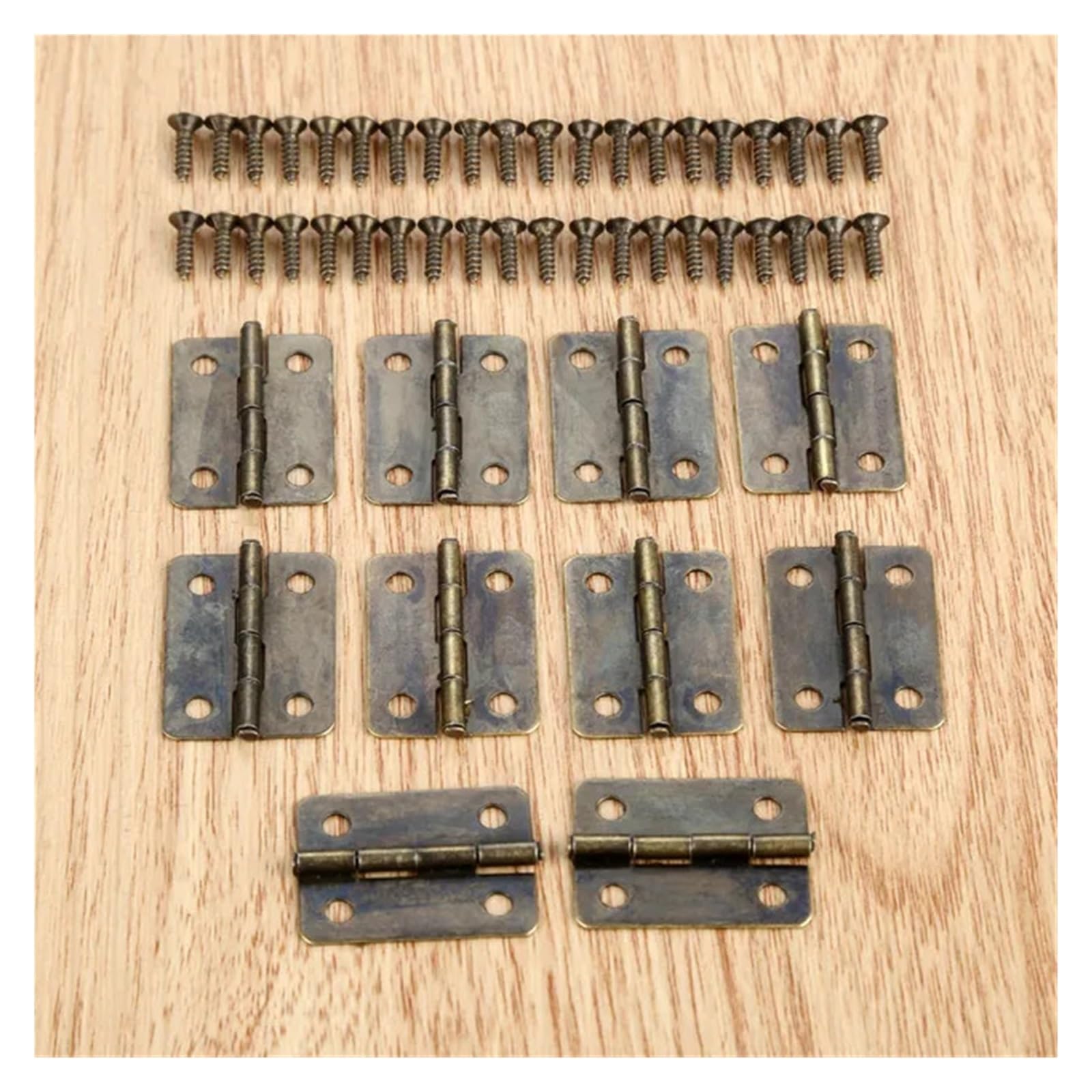 Charnières bronze vintage 25x18mm avec vis pour boîte en bois décorative