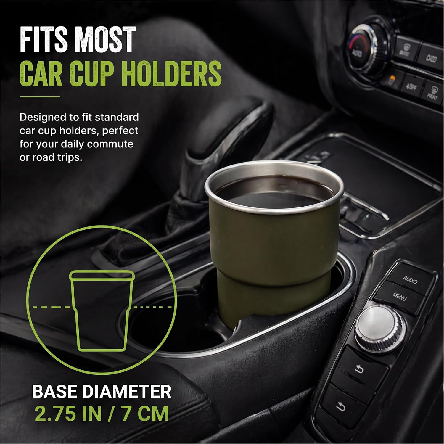 4 Pcs 10oz Stainless Steel Camping Cups Stackable Coffee Mugs Portable Tea Drinks Cups Portable Metal Tumbler for Outdoor Travel Backpacking Hiking Climbing Black Green White Blue