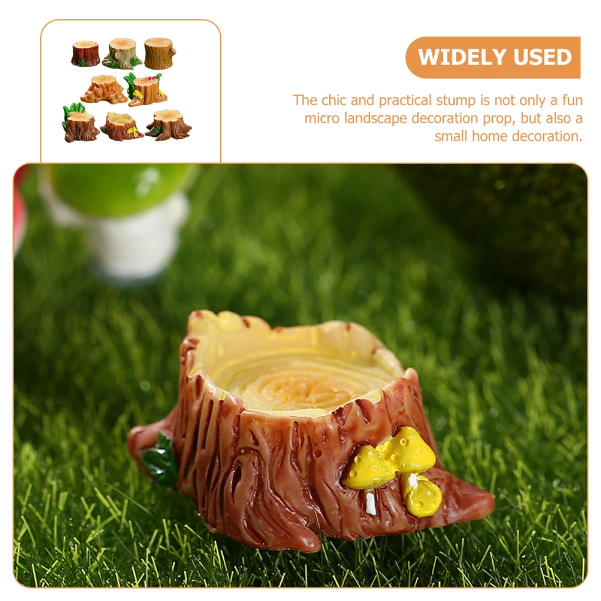 DECHOUS 32pezzi Miniature Ceppi Resina Per Paesaggistica Decorazioni Creative Per e Ambienti Domestici Modelli Di Albero Stump Per Paesaggi e Fai Da Te