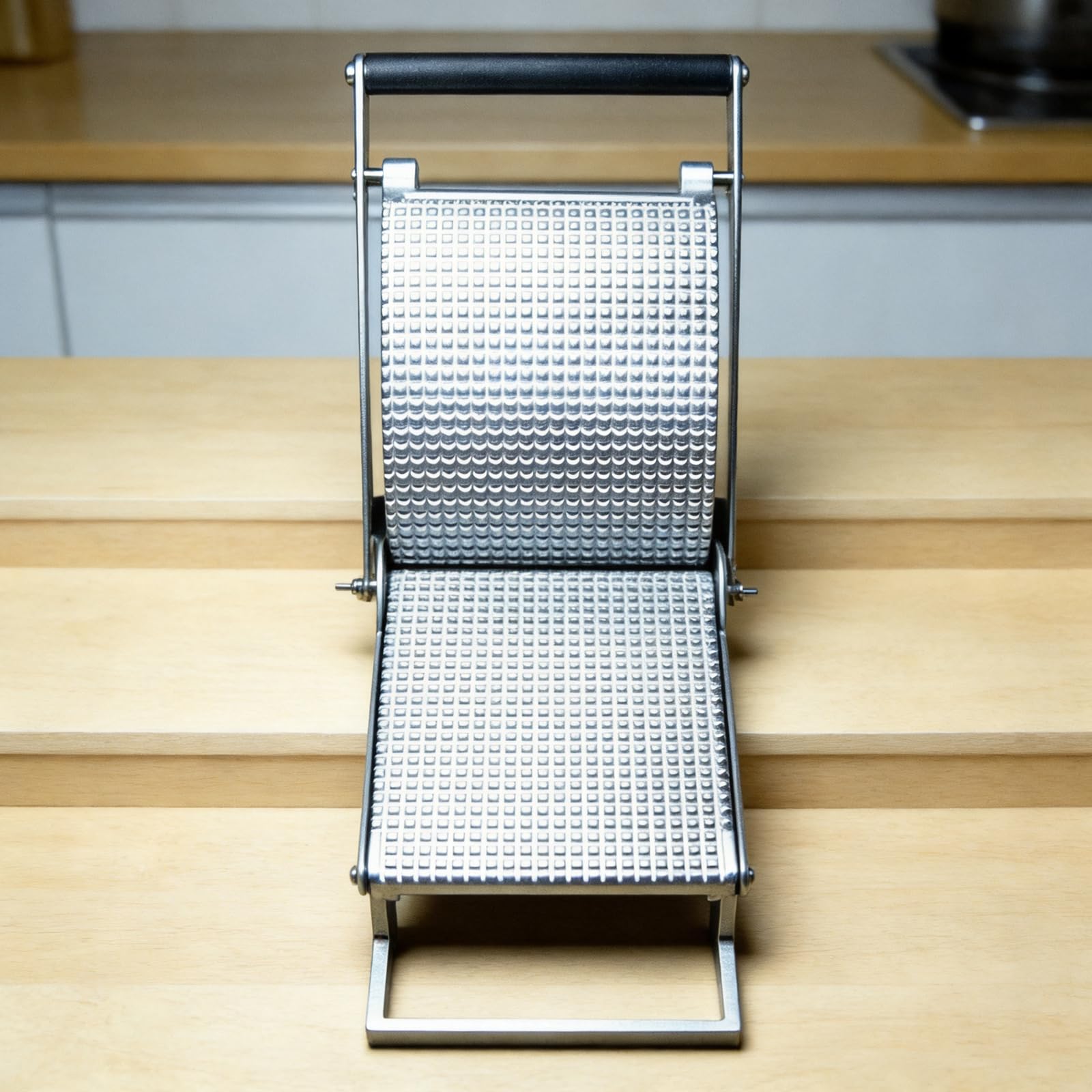 Fleischzubereitungspresse aus Edelstahl, manueller Fleischklopfer mit strukturierter Platte für knochenlose Stücke, Grillstation, Kochen Freien, Küche, täglicher Gebrauch, manuelle Fleischpresse,