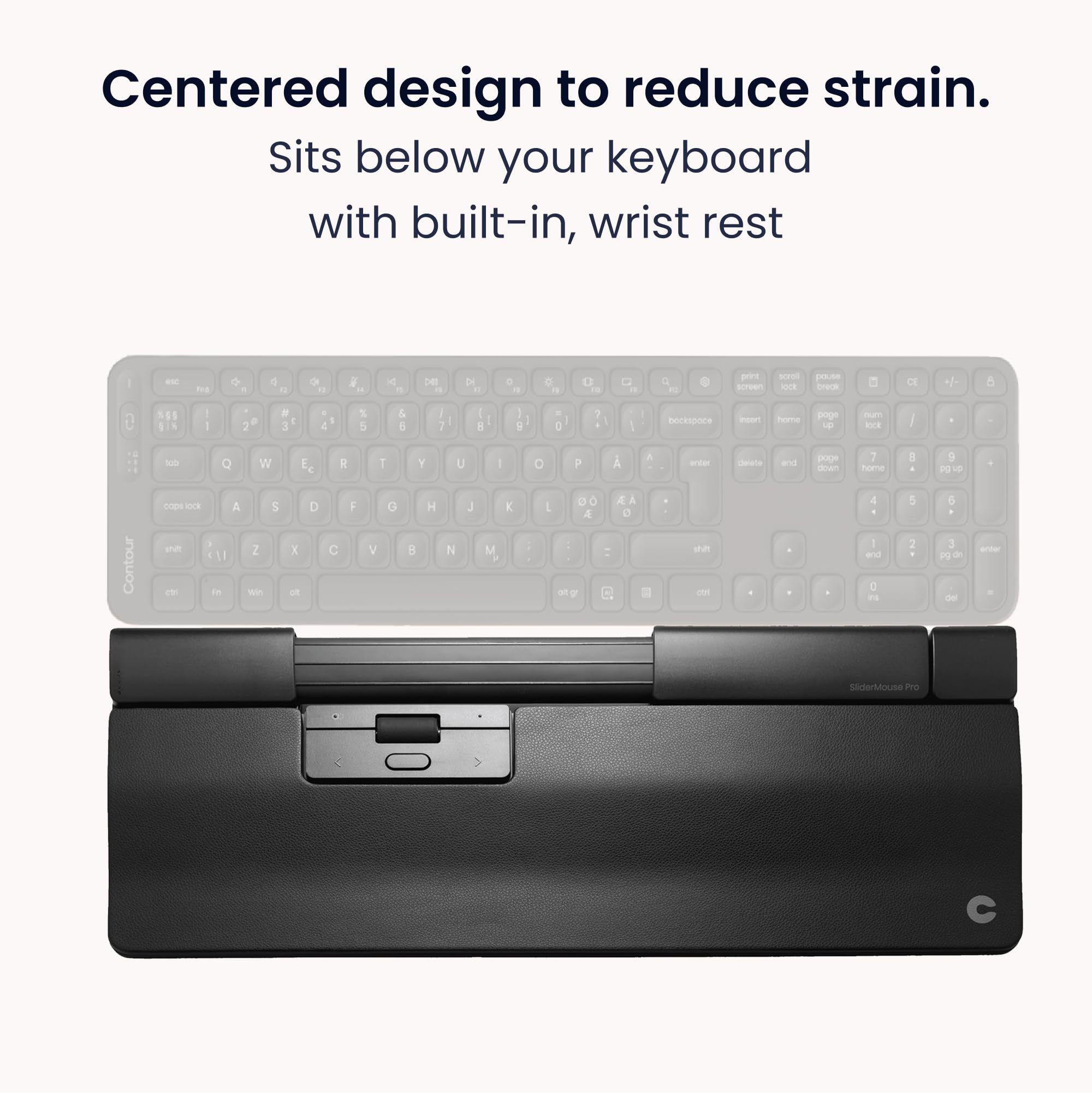 Contour Design SliderMouse Pro Ratón ergonómico Oficina para Reducir la tensión en muñeca, Hombro y el antebrazo, Diseñado para la productividad Plug & Play PC Escritorio Mac - Inalámbrico - Avanzado