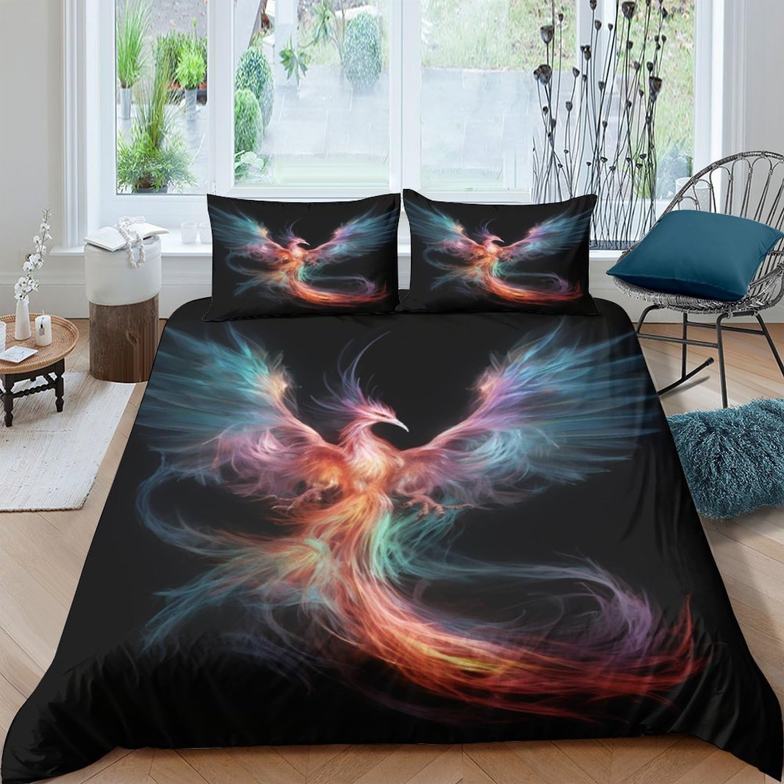 Housse de couette phénix céleste pour transformer votre chambre en cosmos