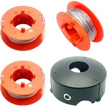 F016800175 Strimmer Spool Replacement for Bosch ART 23 26 30 Combitrim Easytrim Strimmer, Grass Trimmer Pro-Tap Automatic Spool Line 8M with F016L71088 Cover 3 spools + 1cover