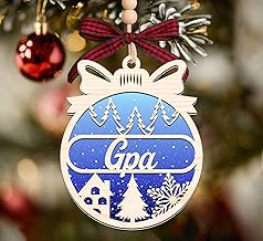 GPA Christmas Wood Ornament - GPA to Be Ornament Gift - Wood Xmas Décor - 2 Layer Wooden Ornaments 4inch