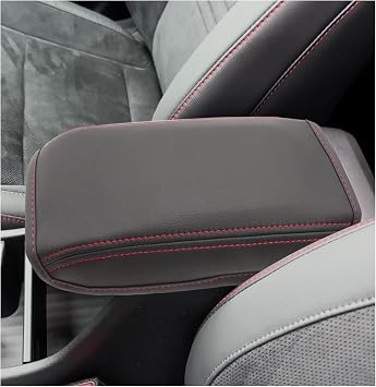 SXCY for 2024 2025 2026 Hyundai Kona Armrest Cover 2024-2026 Kona Accessories SE SEL Limited N-Line 2025 2026 Kona Center Console Cover for 2026 Hyundai Kona Middle Armrest Console CoverRed