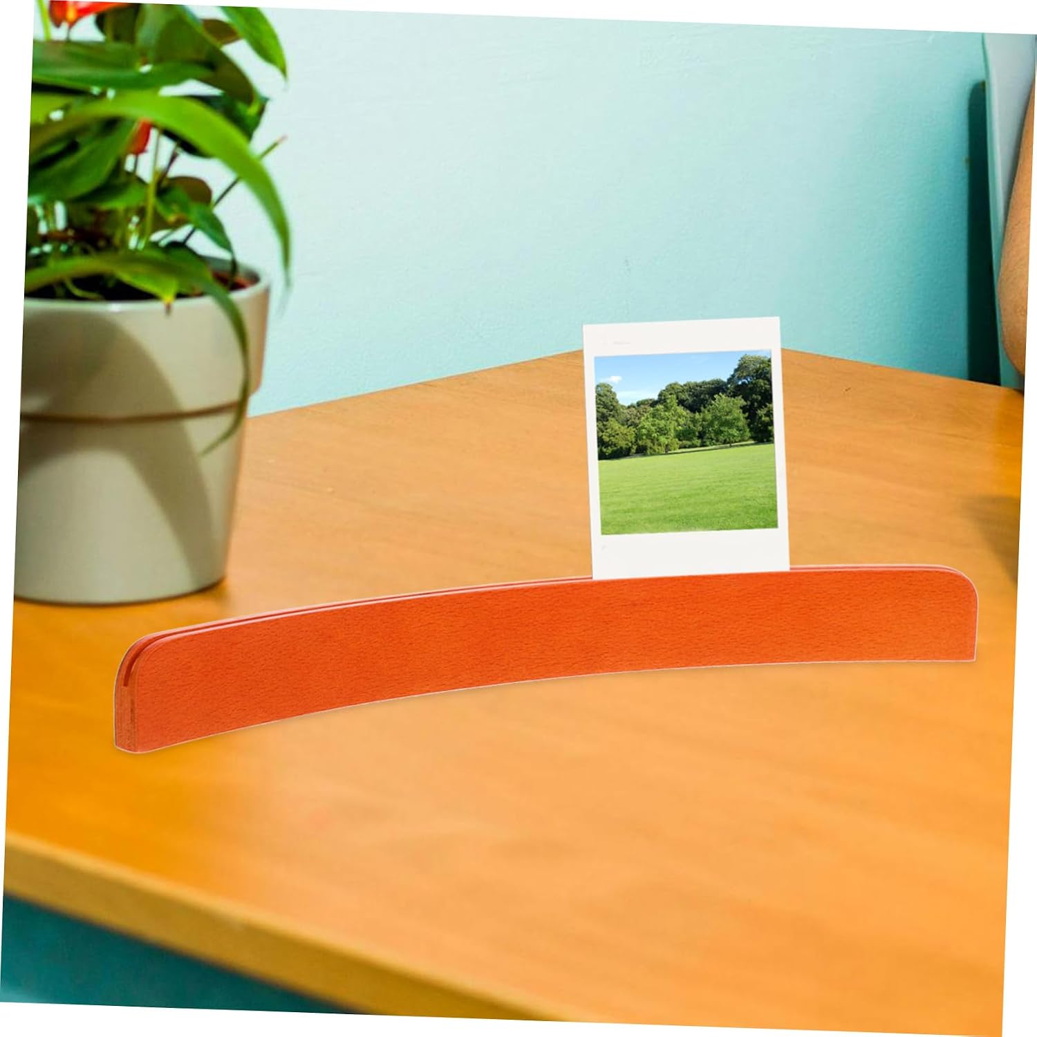 Zerodeko Playing Card Holder Stand Wooden with Curved Arc Base