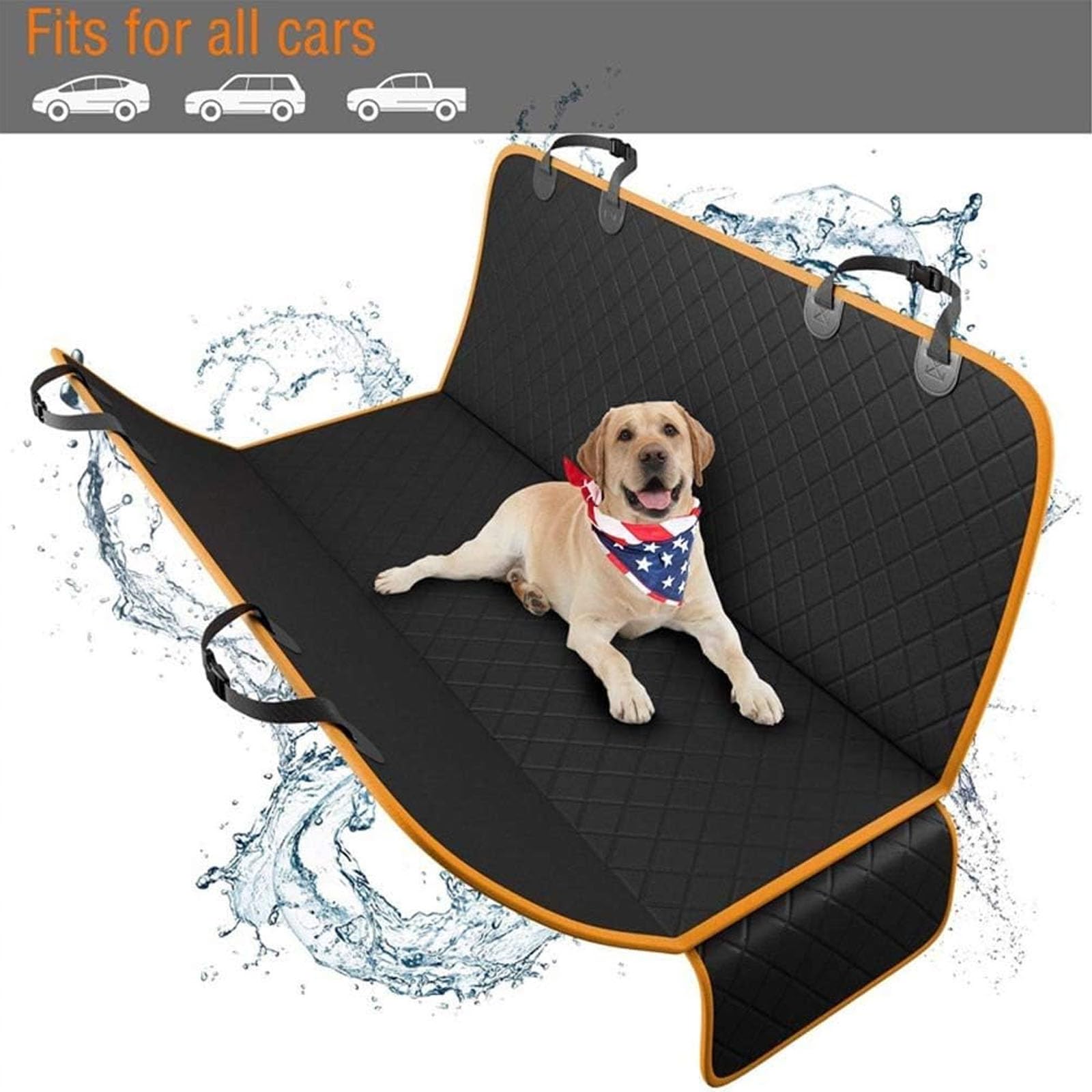 Funda para Asiento De Coche para Perros para Asiento Trasero, Fundas Impermeables para Asientos De Coche para Perros, Protector De Funda para Asiento Trasero para Perros, para Coches SUV,B