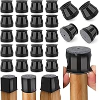 Vista 1 de 24 protectores de suelo redondos para patas de silla, de fieltro de silicona, almohadillas para patas de muebles, cubiertas para pisos de madera
