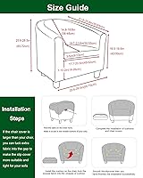 Vista 2 de CRFATOP Fundas para silla de club de 2 piezas, fundas para sillón de bañera, fundas de sillón con estampado suave y redondo para silla de sofá