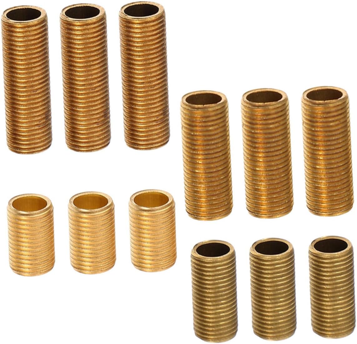 Amazon.com: LALAFINA 12pcs Brass Lamp Rod Nipples Threaded Lamp Pipe ...