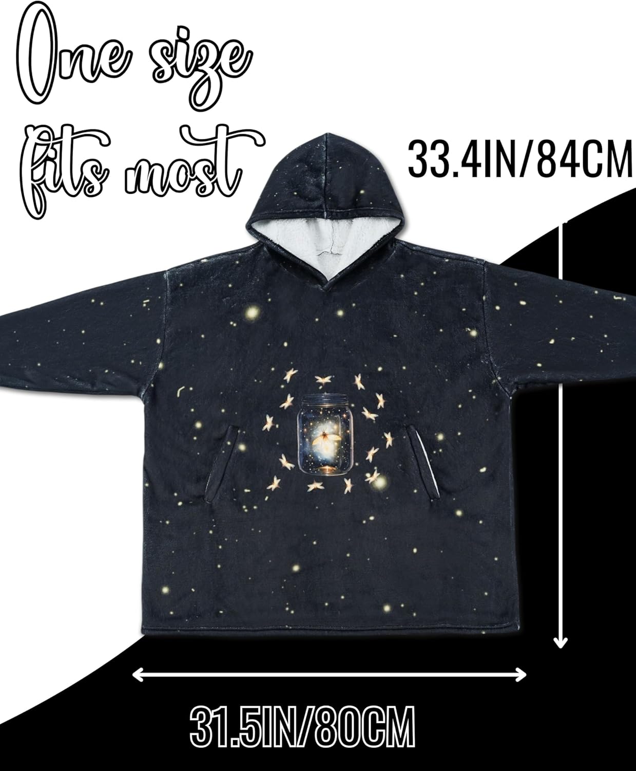 Firefly Gifts for Women Men, Blanket Hoodie Gifts for Firefly Lovers on Birthday, Christmas, One Size - Bottle